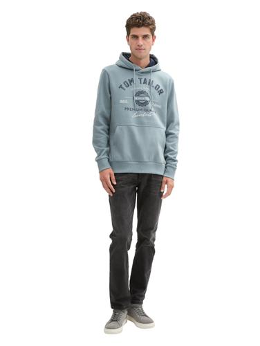 Hoodie Sweatshirt mit Logo-Print XXL Regular Fit - Grey Mint
