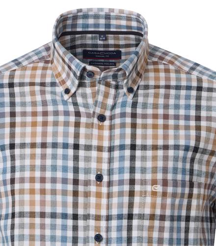 Flanellhemd XL Casual Fit - Beige