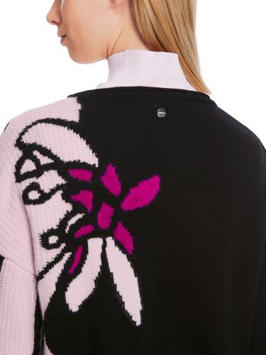 Sweater mit platziertem Flower-Dessin 38 - Alpine Rose
