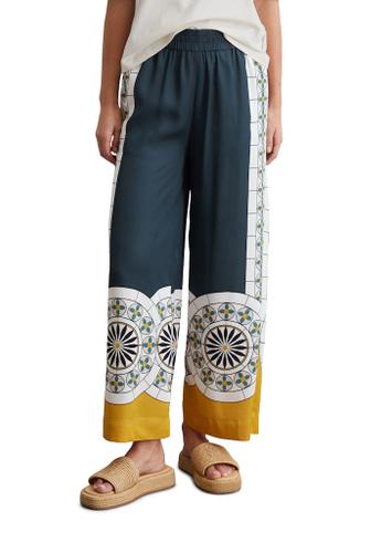Print-Hose wide 40 Wide Fit - Multi/muted Blue