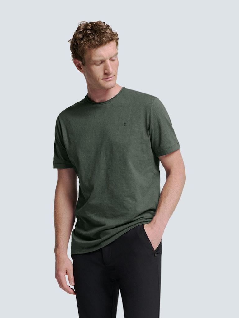 T-Shirt Crewneck Slub Grün M