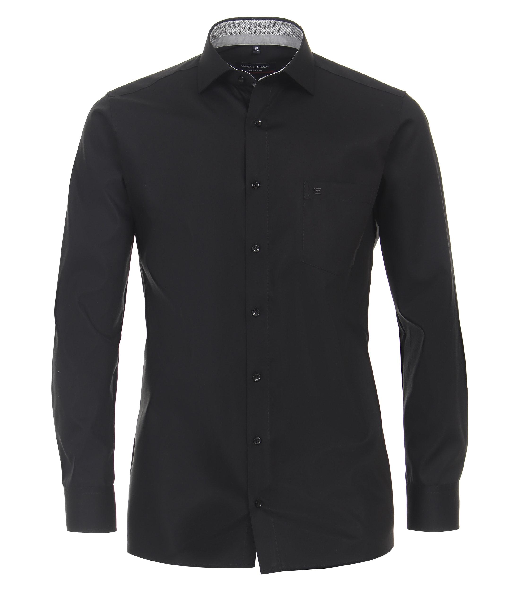 Businesshemd (Alternative als VENTI Artikel 226110890) 44 Modern Fit - Schwarz