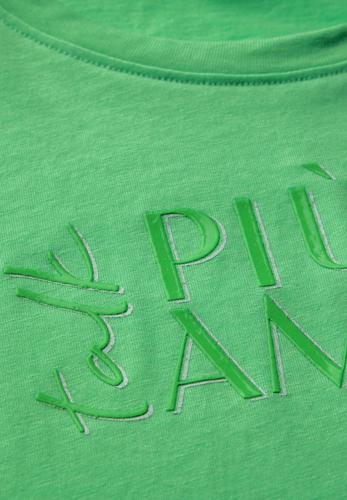 T-Shirt mit Wording L - Iced Neon Green