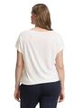 Plus Size - T-Shirt im Material-Mix 46 Regular Fit - Whisper White