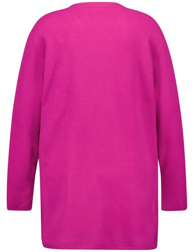 Kuscheliger Long-Cardigan 46 Figurumspielend | Leger - Bright Amazing Pink