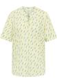 Bluse Leinwandgewebe Kurzarm 38/Kurzarm LOOSE FIT - Khaki