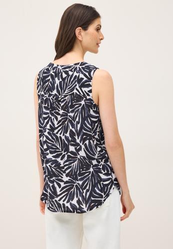 Gemustertes Blusentop L - Urban Dark Blue
