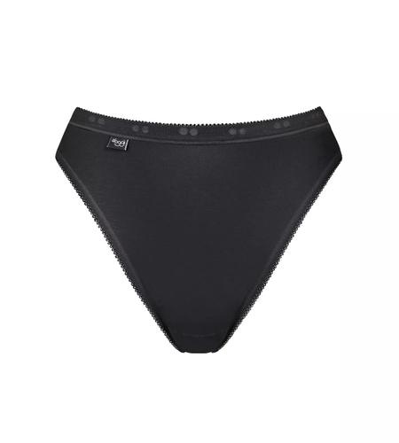 Sloggi Jazzpants (2 Stück)mit elastischer Mäusezähnchenkante - Schwarz / 40