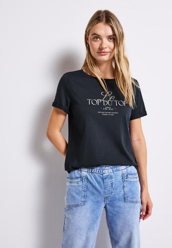 Shirt mit Turn-Up-Detail 38 - Deepwater Blue