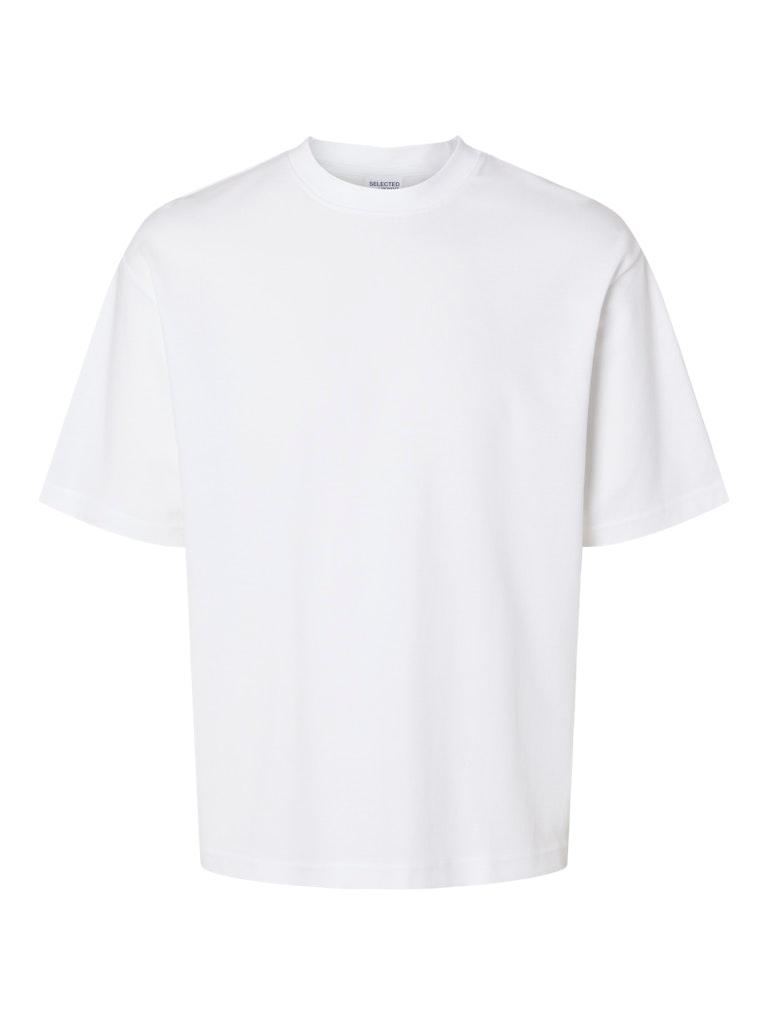 SLHLOOSEOSCAR SS O-NECK TEE NOOS Weiß S