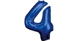 Folienballon 4, blau