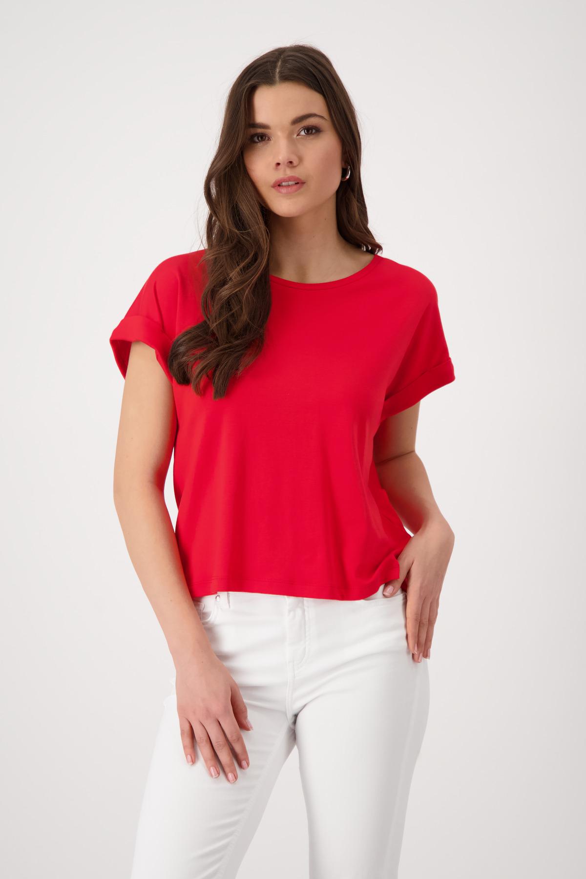 T-Shirt mit Ärmelaufschlag 36 - Red