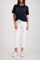 T-Shirt mit Schmuckdetails 42 - Marine