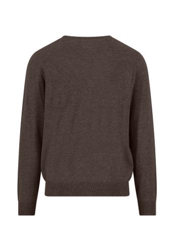 O-Neck, Merino Cashmere XL Casual Fit - Dark Chocolate