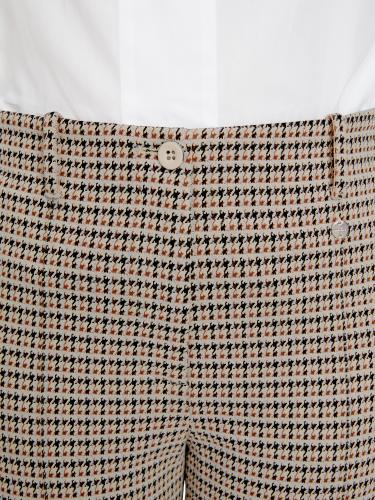Modell SYDNEY - schmale Hose in Karo 38 - Smoke