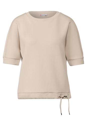 Silk-Look T-Shirt 42 - Cotton Beige
