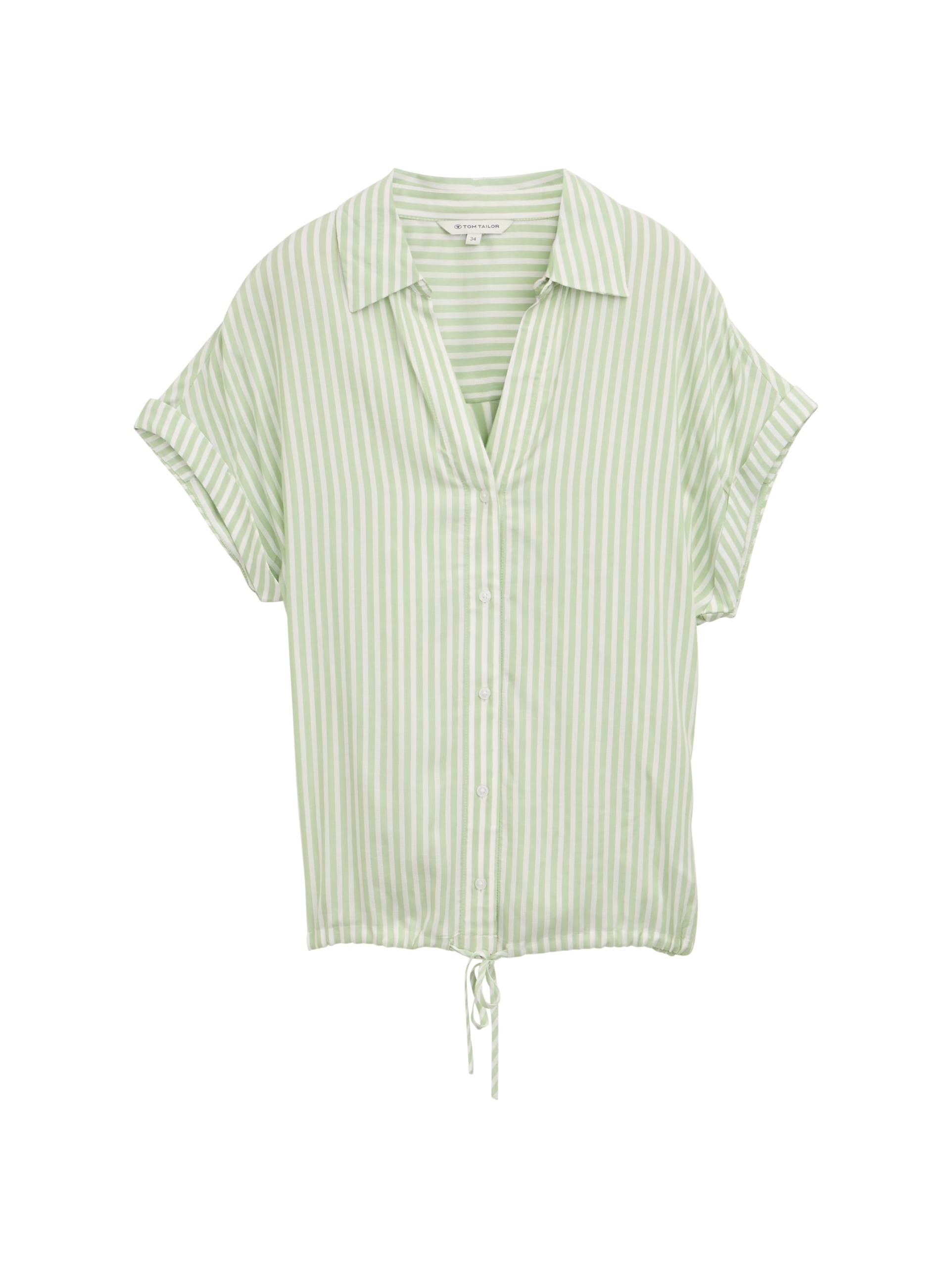 Loose Fit Bluse mit Streifenmuster 38 Loose Fit - True Green White Thin Stripe