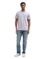 Basic T-Shirt in Melange-Optik M Regular Fit - Pavement Grey