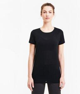 PUMA Damen T-Shirt Studio Lace Keyhole XS in Schwarz