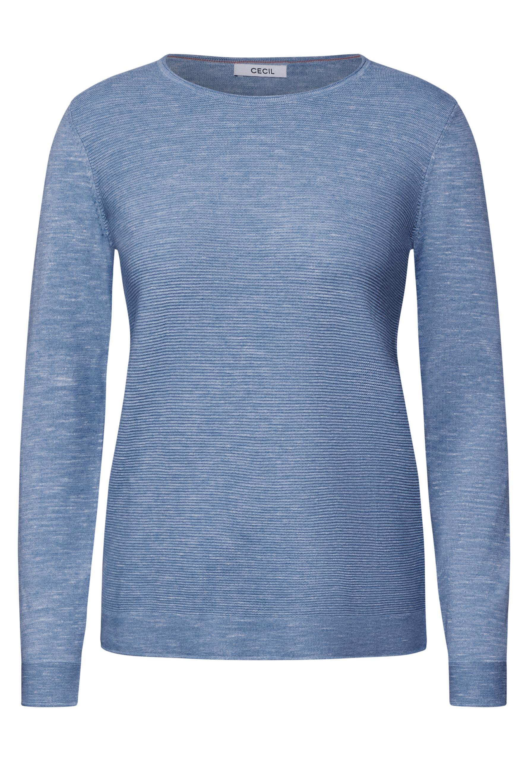 Strukturpullover M - Heather Sky Blue