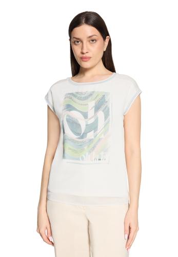 Blusenshirt 44 Lässig - Patch Cream/Green