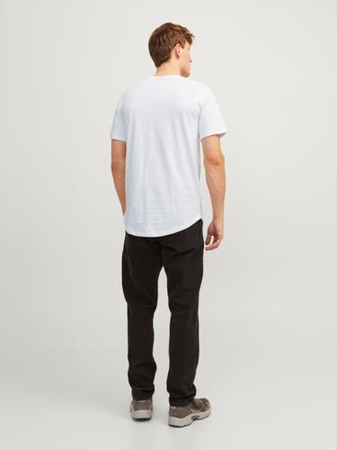 JJENOA TEE SS CREW NECK NOOS XXL Lang geschnitten - White