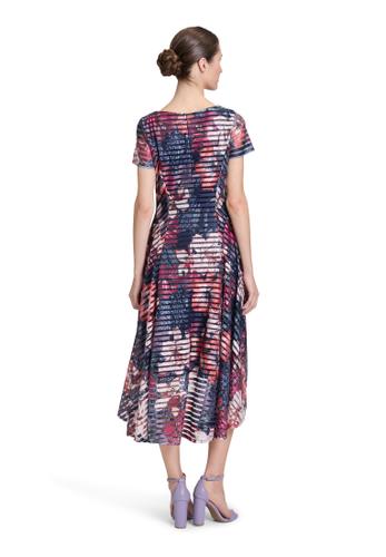 Cocktailkleid 42 Ausgestellt - Dark Blue/dark Red