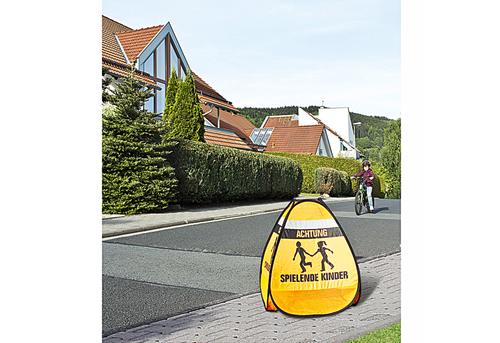 3D-Straßenwarnschild