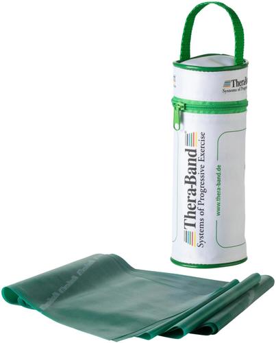 THERA-BAND TheraBand Übungsband in RV-Tasche 2,50 m, stark, grün, inkl. Anleitung One Size in Grün