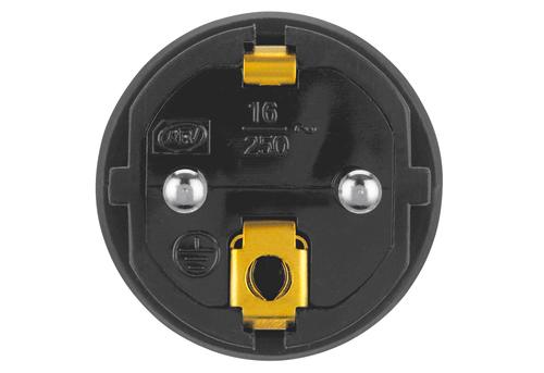 SchuKo-Stecker Vollgummi SK schwarz