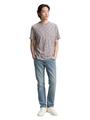 T-Shirt in Melange-Optik XXL Regular Fit - White Multicolor Spacedye