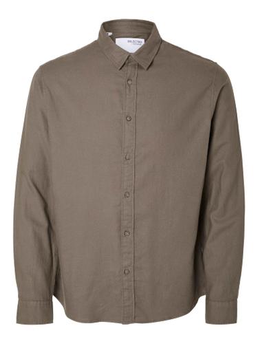 SLHSLIMOWEN-FLANNEL SHIRT LS NOOS Grau XXL