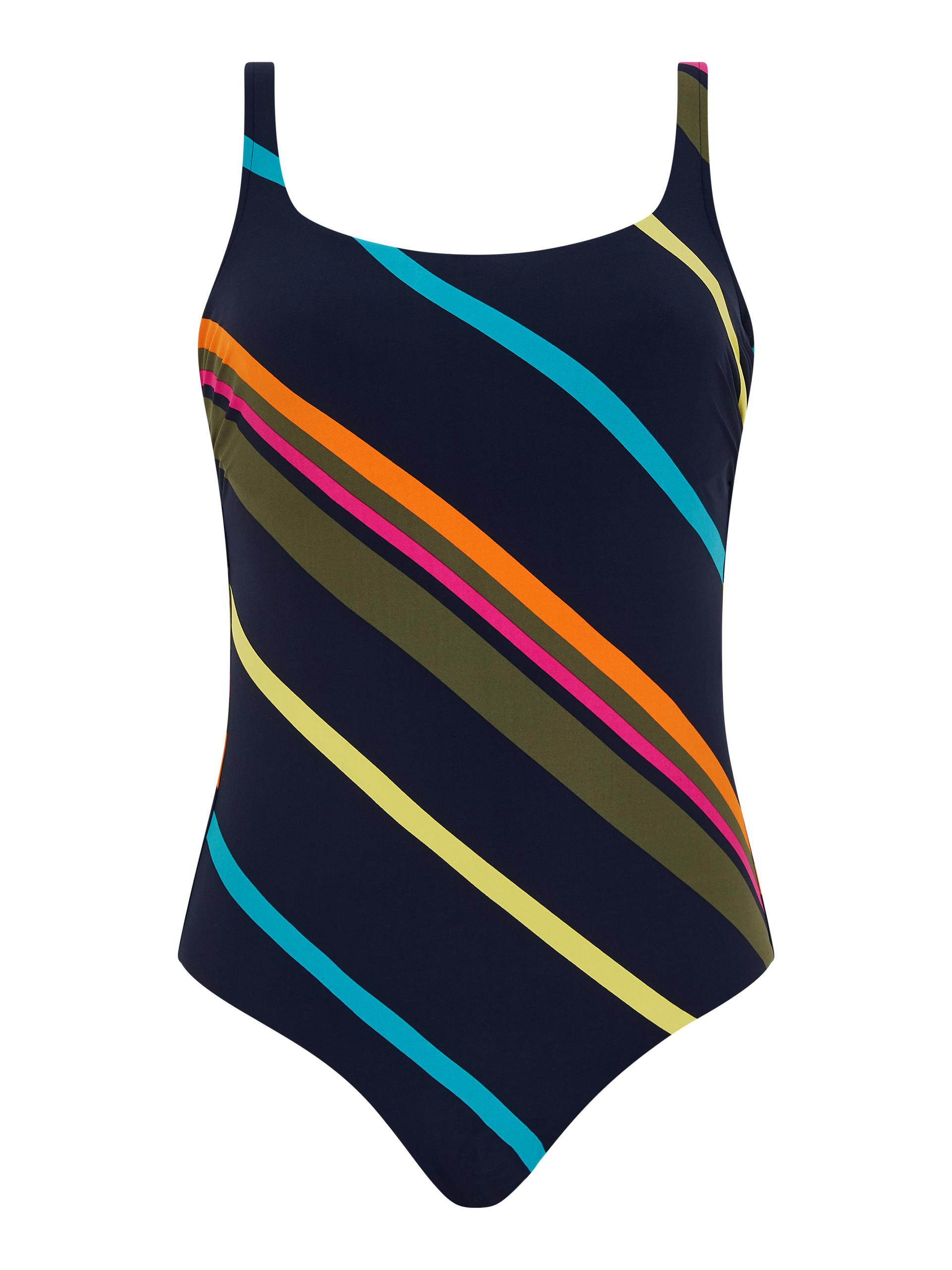 IDENTITY Covering underwired swimsuit (classical) 75 E - Colorful Stripes