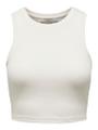 ONLVILMA S/L CROPPED TANK TOP JRS NOOS S Slim Fit - Cloud Dancer