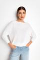finegauge seamless pullover recycled Weiß M