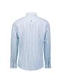 Shirt Vertical Big Stripe With Linen XL Regular Fit - Blue
