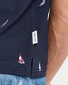 Graphic Poloshirt Boots-Stickerei M - Evening Blue
