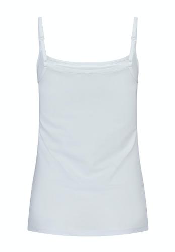 Skiny Damen Spaghettishirt Cotton Essentials Weiß 44