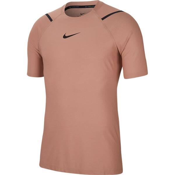 NIKE Herren Trainingsshirt "Pro" Kurzarm M in Braun