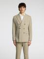 SLHSLIM-PETER SAND PINSTRIPE PEAK BLZ 54 Slim Fit - Sand