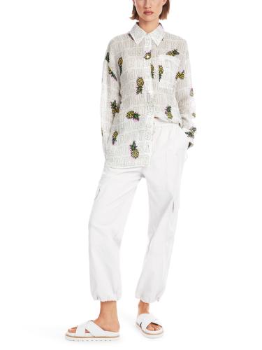 Bluse mit Ananas-Print 38 - White