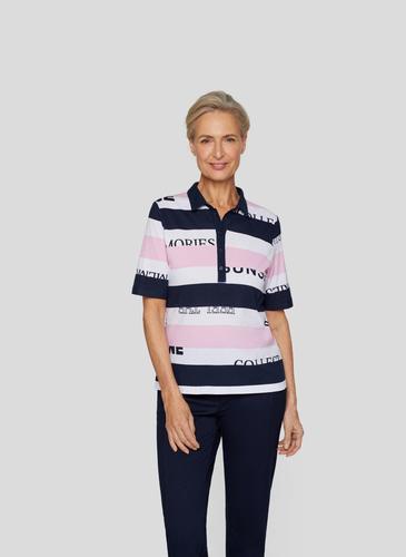 Polos Weiß, Rosa 44