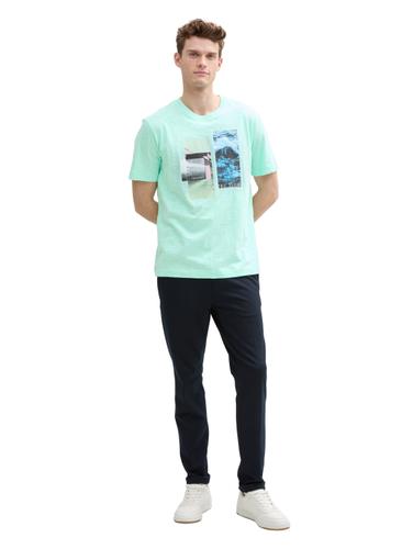 T-Shirt mit Foto-Print XXL Regular Fit - Bright Mint Green