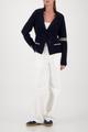 Strickblazer mit Streifendetails 36 - Marine