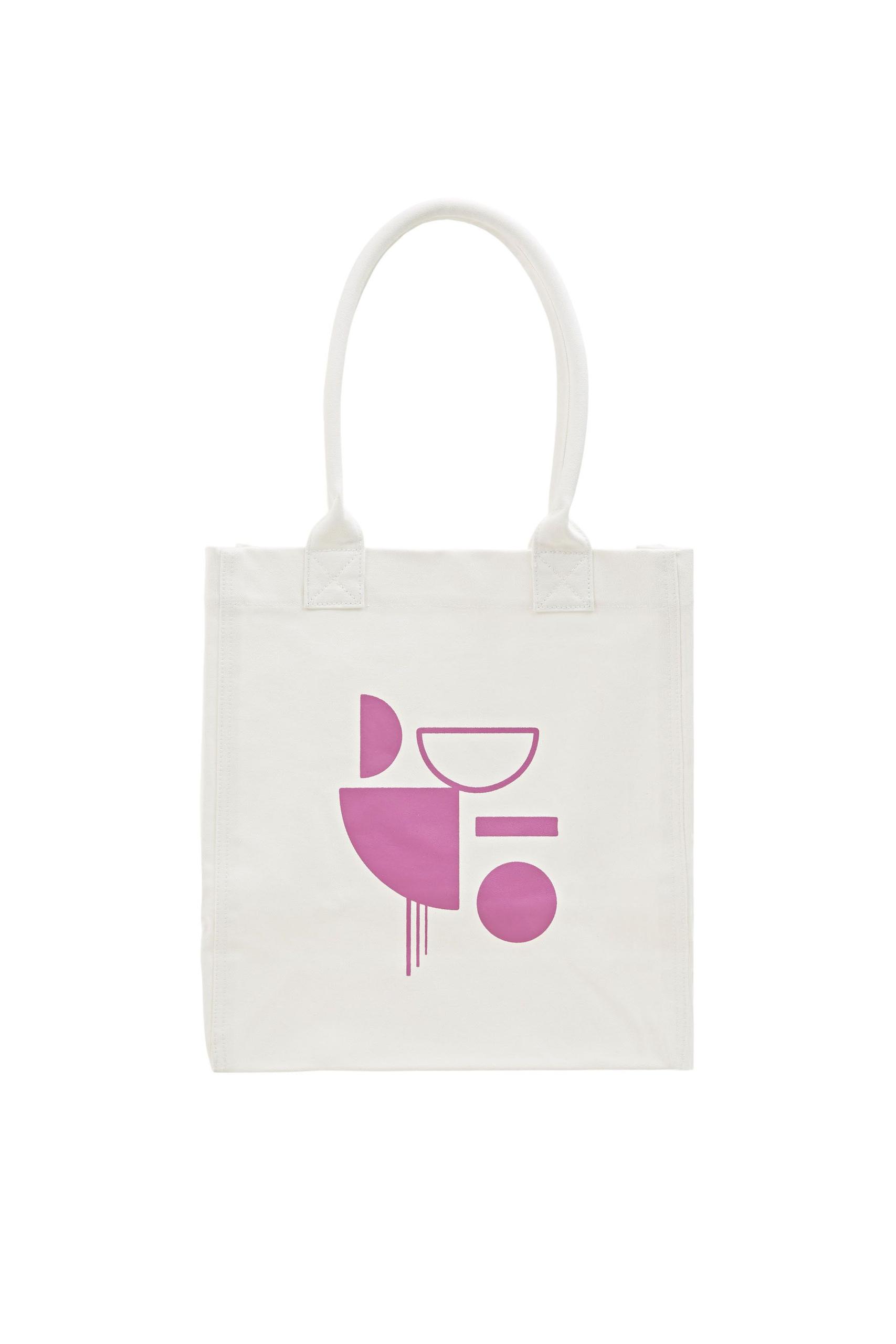 Canvas-Shopper mit Print one size - Off White