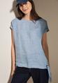 Leinen Chambray-Bluse L - Chambray Forever Blue