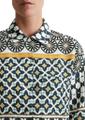 Print-Leinenbluse regular 36 Regular Fit - Multi/ White Cotton