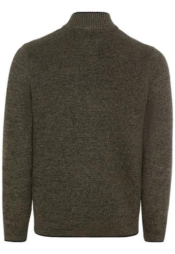 Strickjacke aus einem soften Baumwollmix Grün XXL