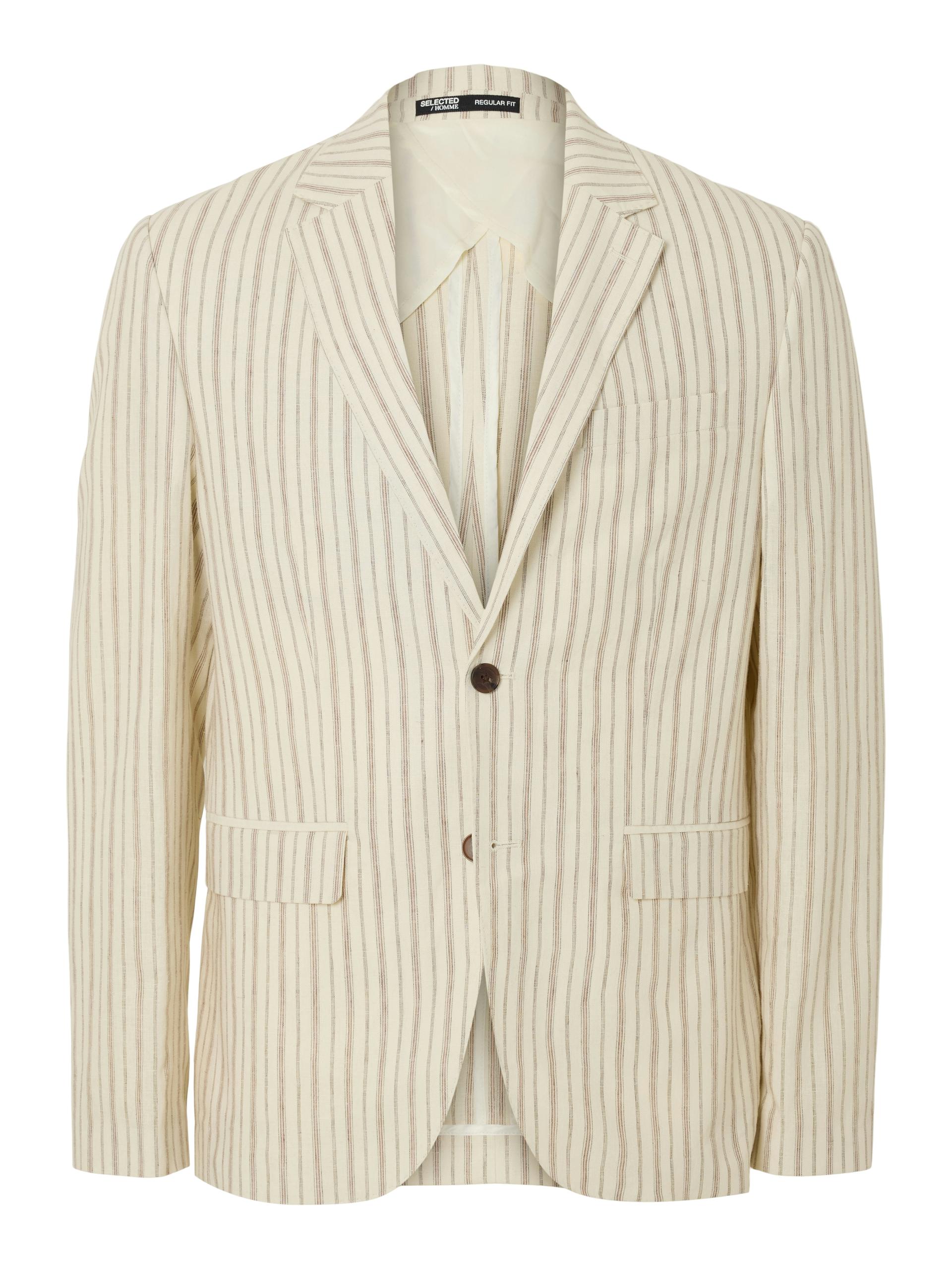 SLHREG-HENLEY DESIGN BLZ 52 Normal geschnitten - Egret