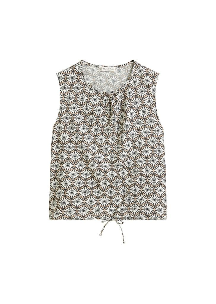 Jersey-Bluse loose S - Multi/muted Blue
